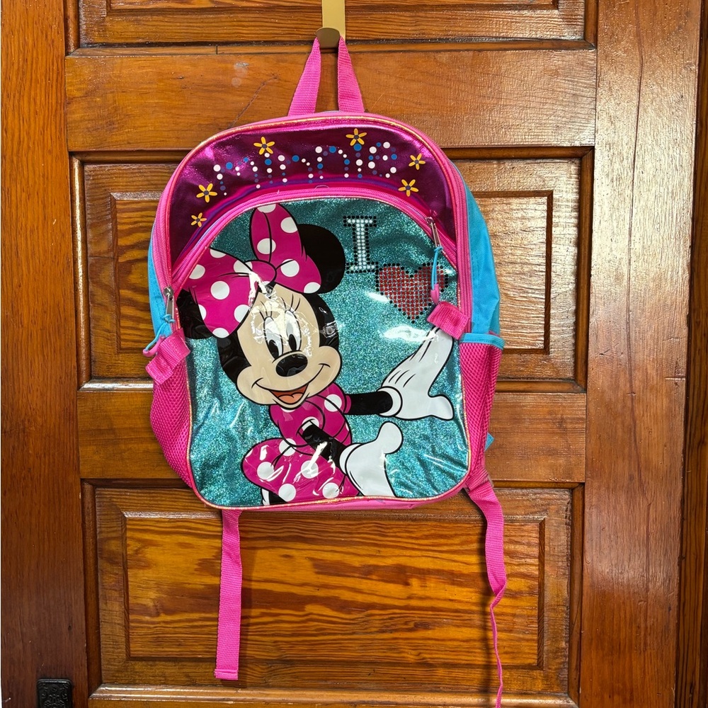 New 2 piece Minnie Mouse backpack - Picture 3 of 5